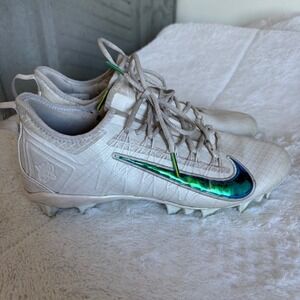 Nike Alpha Huarache 7 Pro Lacrosse Cleats White Iridescent BV0904-100 Mens 11.5